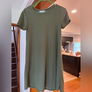 Green t-shirt dress
